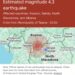 Земјотрес од 4,3 степени по Рихтер со епицентар во Теарце почувствуван во целиот поширок регион