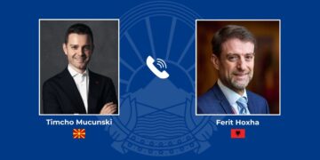 Муцунски и Хоџа разговараа за положбата на македонското малцинство во Албанија, билатералните односи и европската перспектива