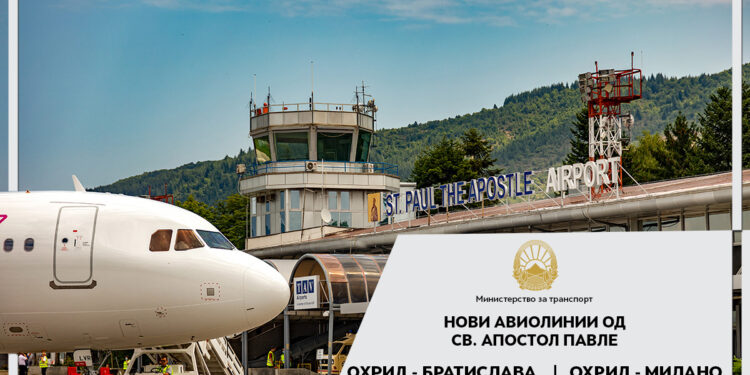 Нови директни летови од Охрид кон Братислава и Милано