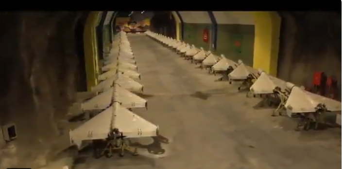 Иран ја прикажува својата „подземна флота“ беспилотни летала и ракети во ново видео