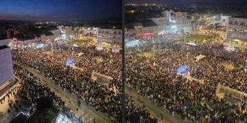 Протестите продолжуваат до распишувањето избори: Студенти и граѓани маршираа низ Ниш