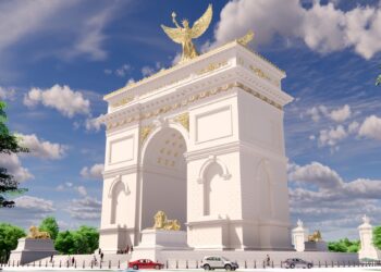 САД подигнуваат 76 метри висока триумфална капија по повод 250 години независност