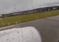 (ВИДЕО) Снимка од патник го прикажува моментот кога авионот излетал од пистата на сплитскиот аеродром