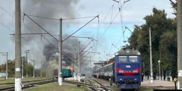 (ВИДЕО) Рускиот дрон погоди воз кај полската граница неколку минути откако поминала европска делегација