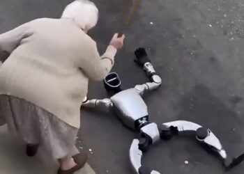 (ВИДЕО) Робот се обиде да ѝ ја украде чантата на баба – бегството заврши урнебесно